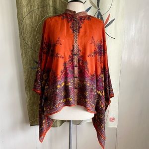 Etro Orange and Purple Cape